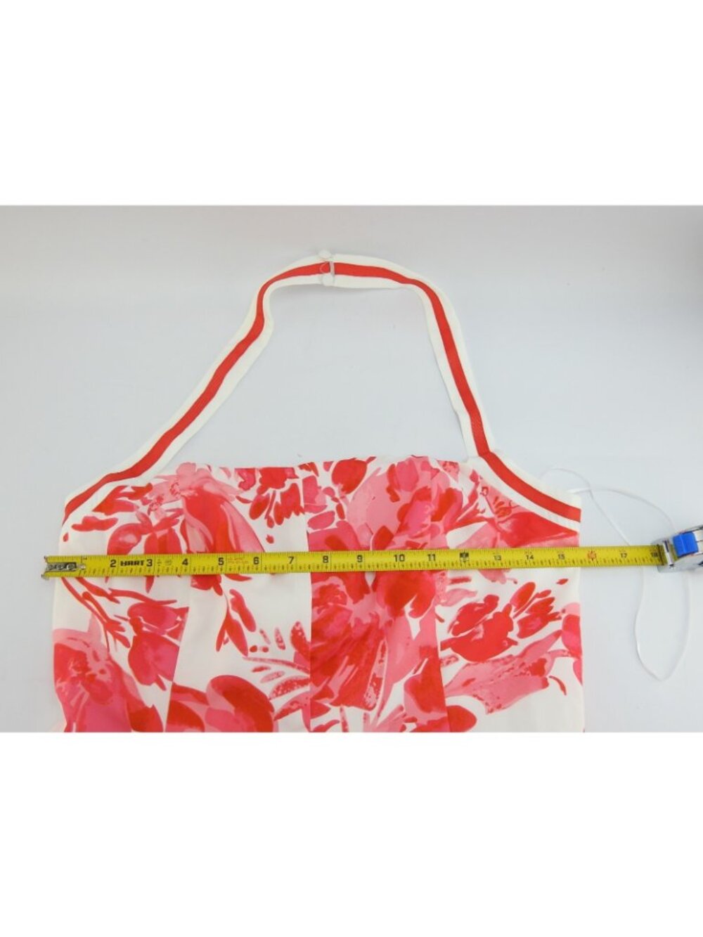 All About May Floral Halter Fit & Flare Dress Pink White Sz 10 Bold Floral - Picture 4 of 5